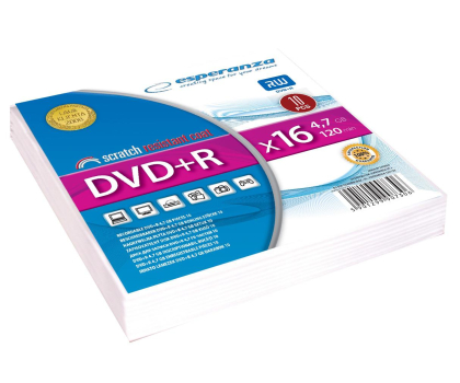 Płyta CD/DVD/Blu-Ray Esperanza PŁYTA DVD+R 4.7GB ESPERANZA koperta 10 sztuk